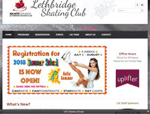 Tablet Screenshot of lethbridgeskating.com